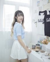 將圖片載入圖庫檢視器 可愛款式【拼色針織上衣￼】
