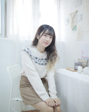 將圖片載入圖庫檢視器 氣質之選【雪花圖案針織圓領上衣】
