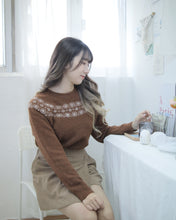 將圖片載入圖庫檢視器 氣質之選【雪花圖案針織圓領上衣】
