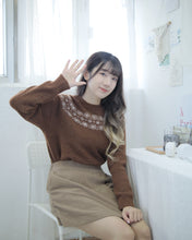 將圖片載入圖庫檢視器 氣質之選【雪花圖案針織圓領上衣】
