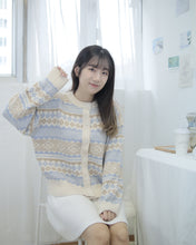 將圖片載入圖庫檢視器 可愛之選【針織拼色花紋Two ways上衣】
