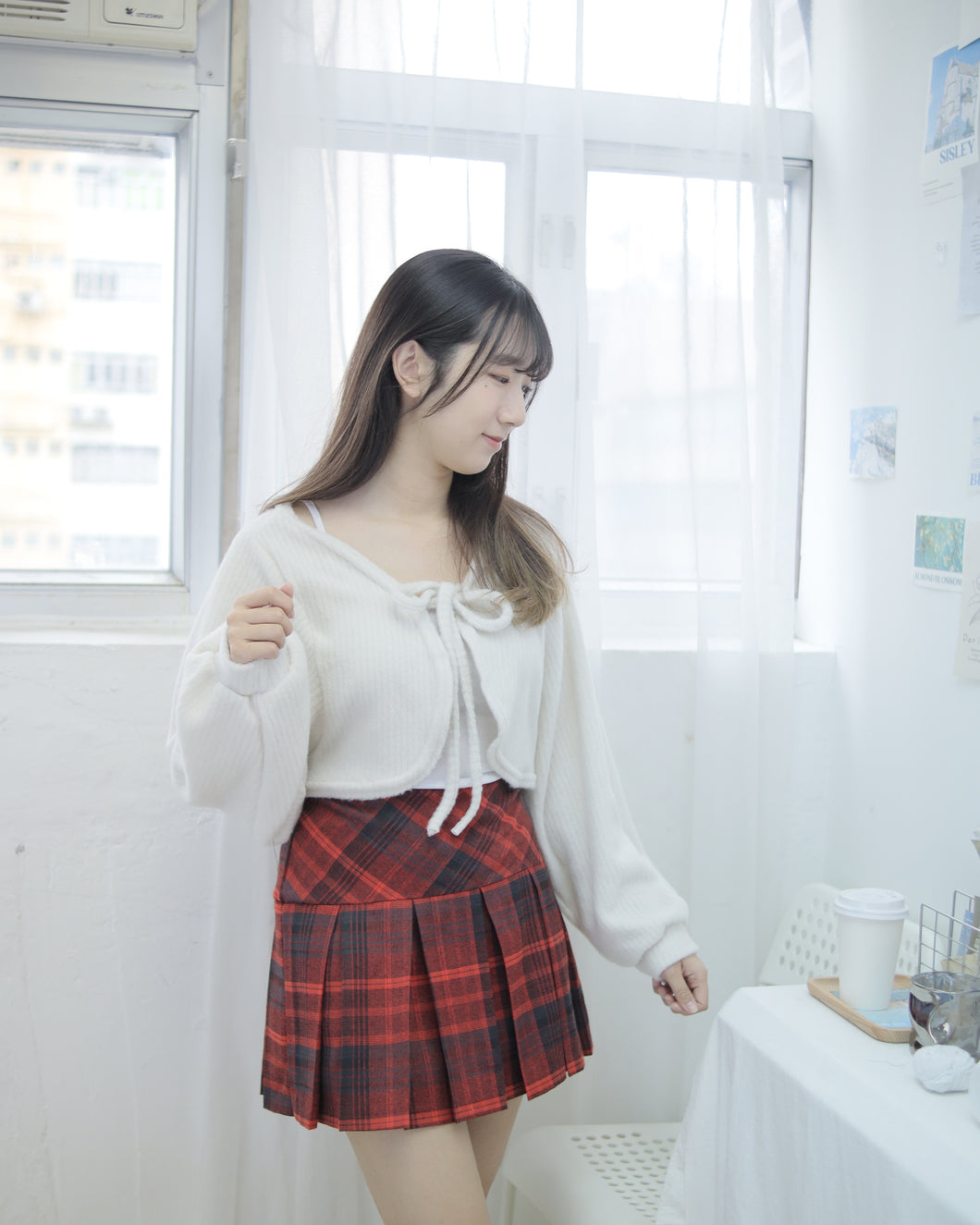 CP值超高【針織泡泡袖綁帶外襯】
