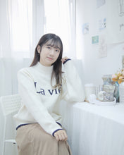 將圖片載入圖庫檢視器 斯文可愛【針織圓領文青上衣】
