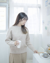 將圖片載入圖庫檢視器 百搭必備【圓領扭紋針織上衣】
