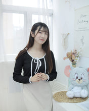 將圖片載入圖庫檢視器 CP值超高【針織綑邊綁帶兩件套】
