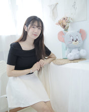 將圖片載入圖庫檢視器 KR熱賣【斜領針織短袖上衣】
