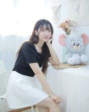將圖片載入圖庫檢視器 KR熱賣【斜領針織短袖上衣】
