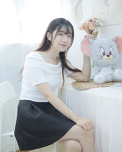 將圖片載入圖庫檢視器 KR熱賣【斜領針織短袖上衣】
