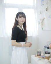 將圖片載入圖庫檢視器 簡約百搭【V領綁帶針織上衣】￼
