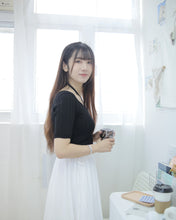 將圖片載入圖庫檢視器 簡約百搭【V領綁帶針織上衣】￼

